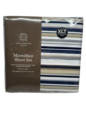 Home Expressions By JC Penney XLT Twin Microfiber Sheet Set NEW